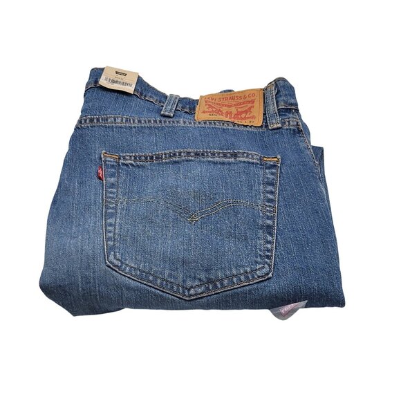 Levis 502 Jeans Mens 38x32 Blue‎ Stretch Denim Tapered Fit Waterless New Tags - Picture 1 of 10
